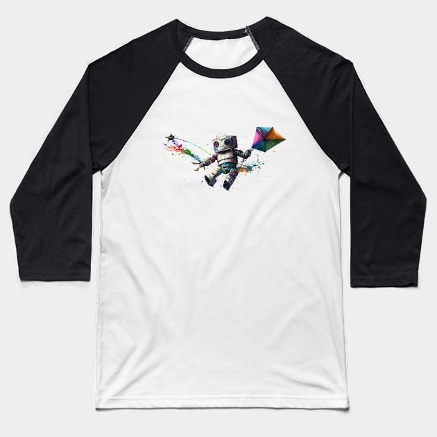 Robot Astronaut Baseball T-Shirt by Urban Archeology Shop Gallery